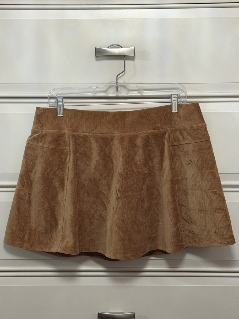 Offline by Aerie Brown Corduroy Skater Skirt